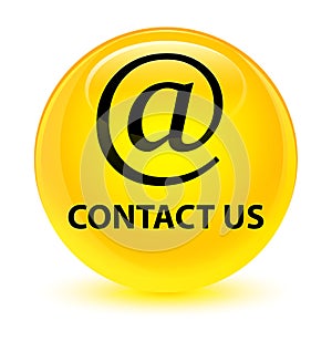 Contact us (email address icon) glassy yellow round button