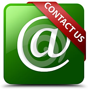 Contact us email address icon green square button