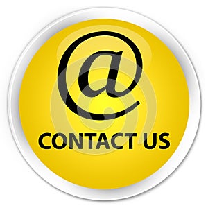 Contact us (email address icon) premium yellow round button