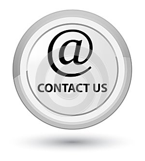 Contact us (email address icon) prime white round button