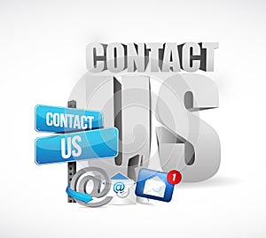 contact us email concept illustration design