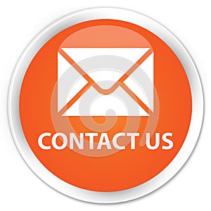 Contact us (email icon) premium orange round button