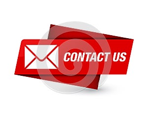 Contact us (email icon) premium red tag sign