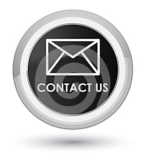 Contact us (email icon) prime black round button