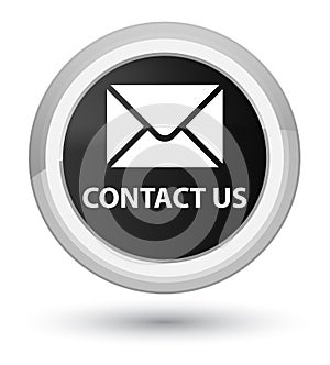 Contact us (email icon) prime black round button