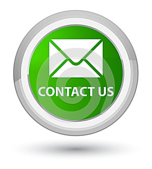 Contact us (email icon) prime green round button