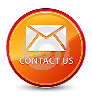 Contact us (email icon) special glassy orange round button