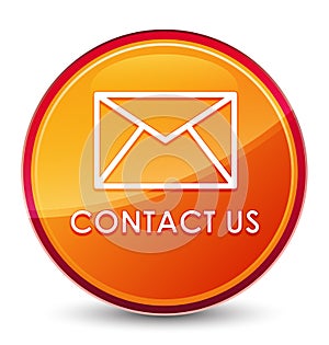 Contact us (email icon) special glassy orange round button