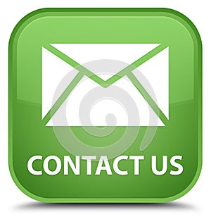 Contact us (email icon) special soft green square button