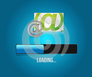 contact us globe mail loading bar illustration