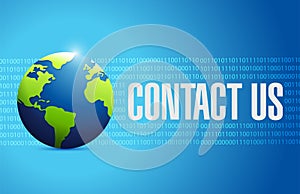 contact us globe sign concept