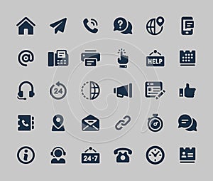 Contact US icon set