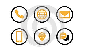 Contact us icon vector. Communication icon set