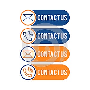 Contact us icons. Web icon set, Contact support sign