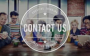 Contact Us Information Service Customer Care Concept