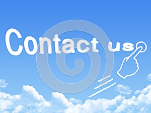 Contact us message cloud shape