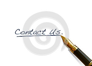 Contact us with pen