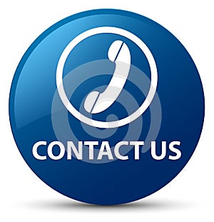 Contact us (phone icon) blue round button