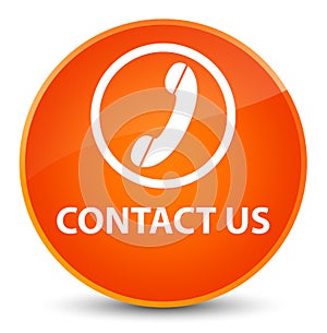 Contact us (phone icon) elegant orange round button