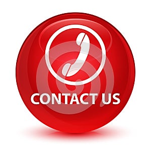 Contact us (phone icon) glassy red round button