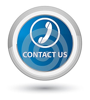 Contact us (phone icon) prime blue round button