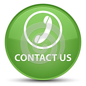 Contact us (phone icon) special soft green round button