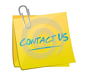 contact us post memo sign concept