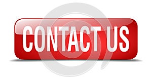 contact us red square web button