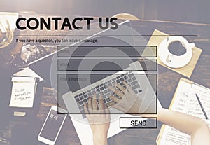 Contact Us Service Support Information Feedback Concept