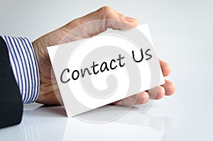 Contact us text concept