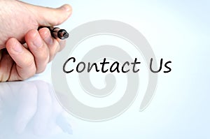 Contact us text concept