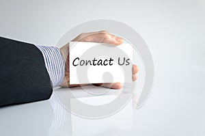 Contact us text concept