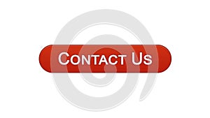 Contact us web interface button wine red color business communication, help