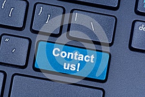 Contact us words on keyboard