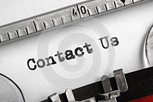 Contact Us written on typewriter