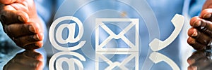 Contact UU Methods Icons. Phone, Email