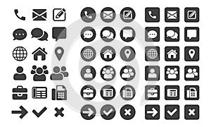 Contact vector UI app icons
