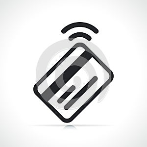 Contactless credit  card icon isolated