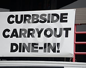 Contactless curbside pick-up at Eating Establishment