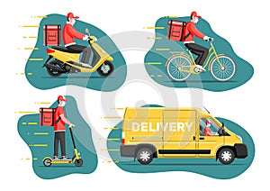 Contactless delivery concept.
