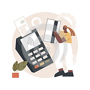 Contactless payment abstract concept vector illustration.