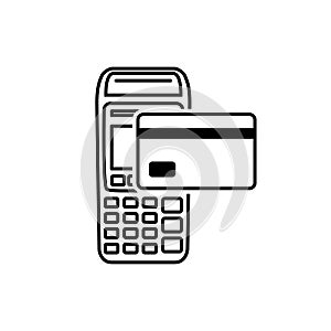 Contactless payment outline icon