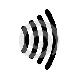 Contactless signal NFC payment line icon, illustration vector