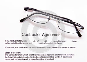 Contactorâ€™s agreement