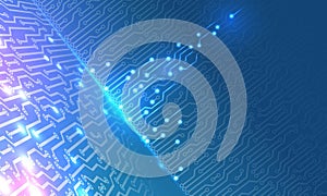 Technolgy background with glowing elements