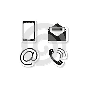 Contacts phone sticker icons photo