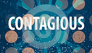 Contagious theme with abstract dots background