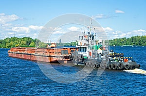 Container barge.