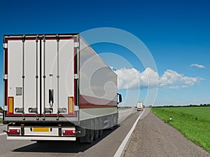 Container on the big highway.