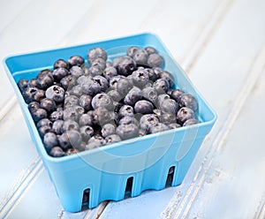 Container of blueberries